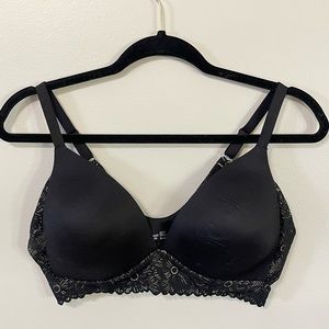 Aerie Real Sunnie Wireless Lightly Lined Bra 36D Black and Nude